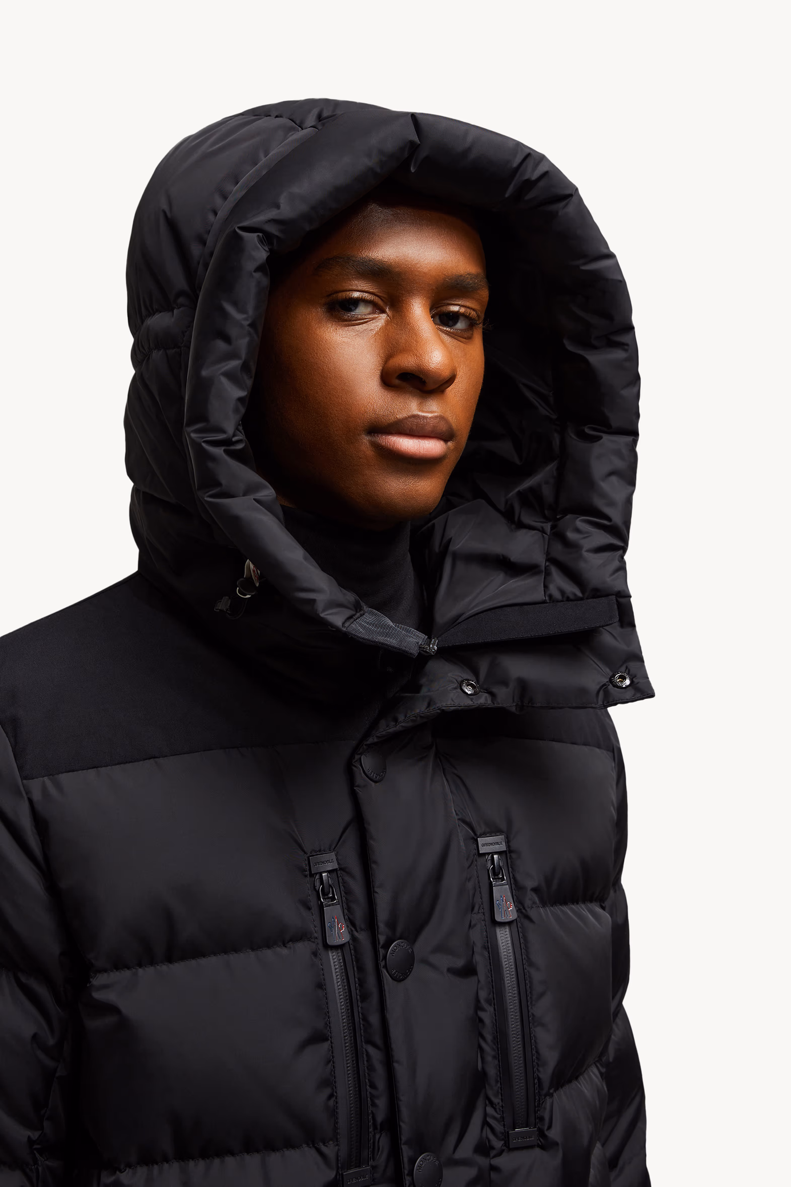 Chaqueta plumífero de esquí con capucha doble Rodenberg Hombre Negro Moncler 4